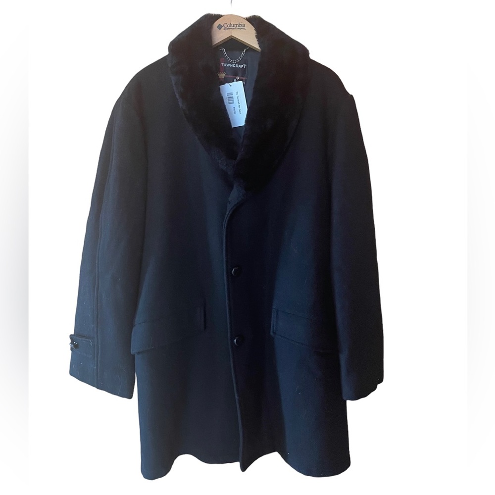 Vintage Towncraft Penneys Pea Coat w/Faux Fur Collar